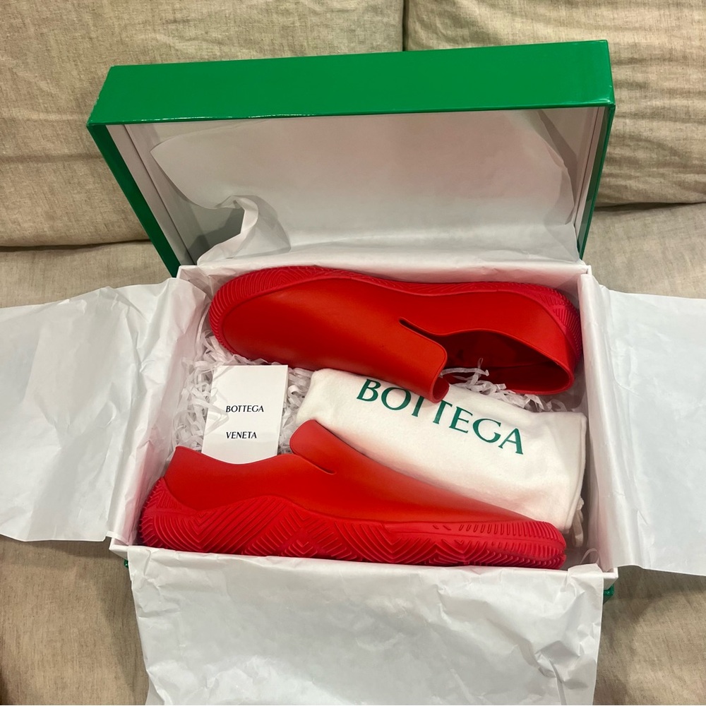 Rare Bottega Veneta Slip-On Shoe, Size 41, Bright Red, 661486 - Picture 13 of 16